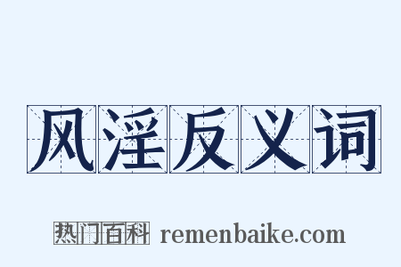 风淫反义词是什么意思的图片